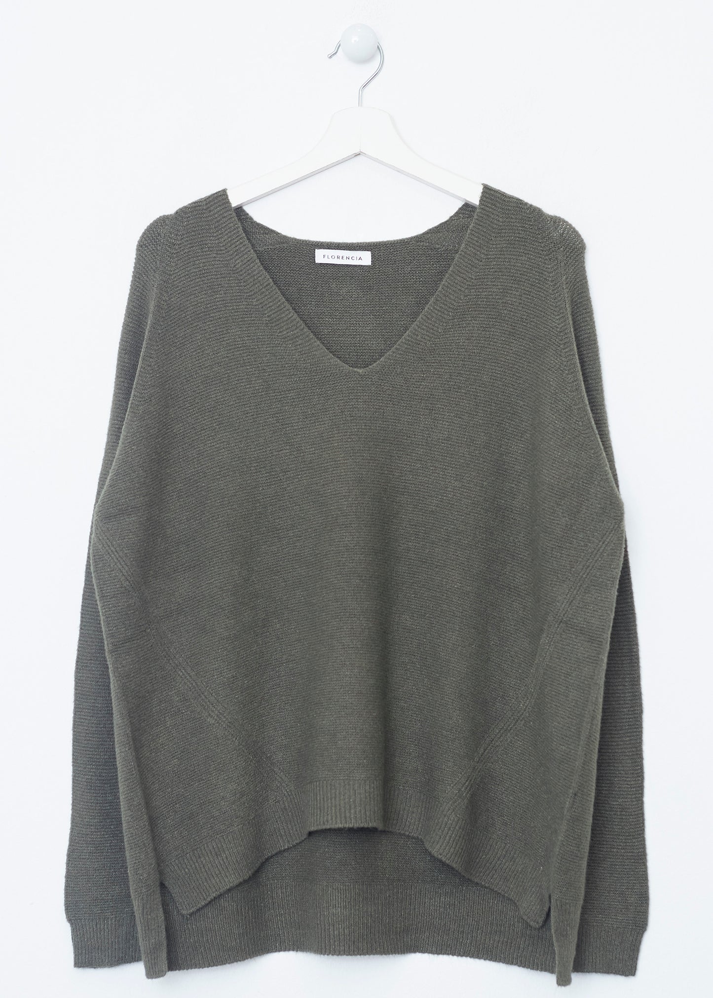 Jersey sin costuras cuello punta