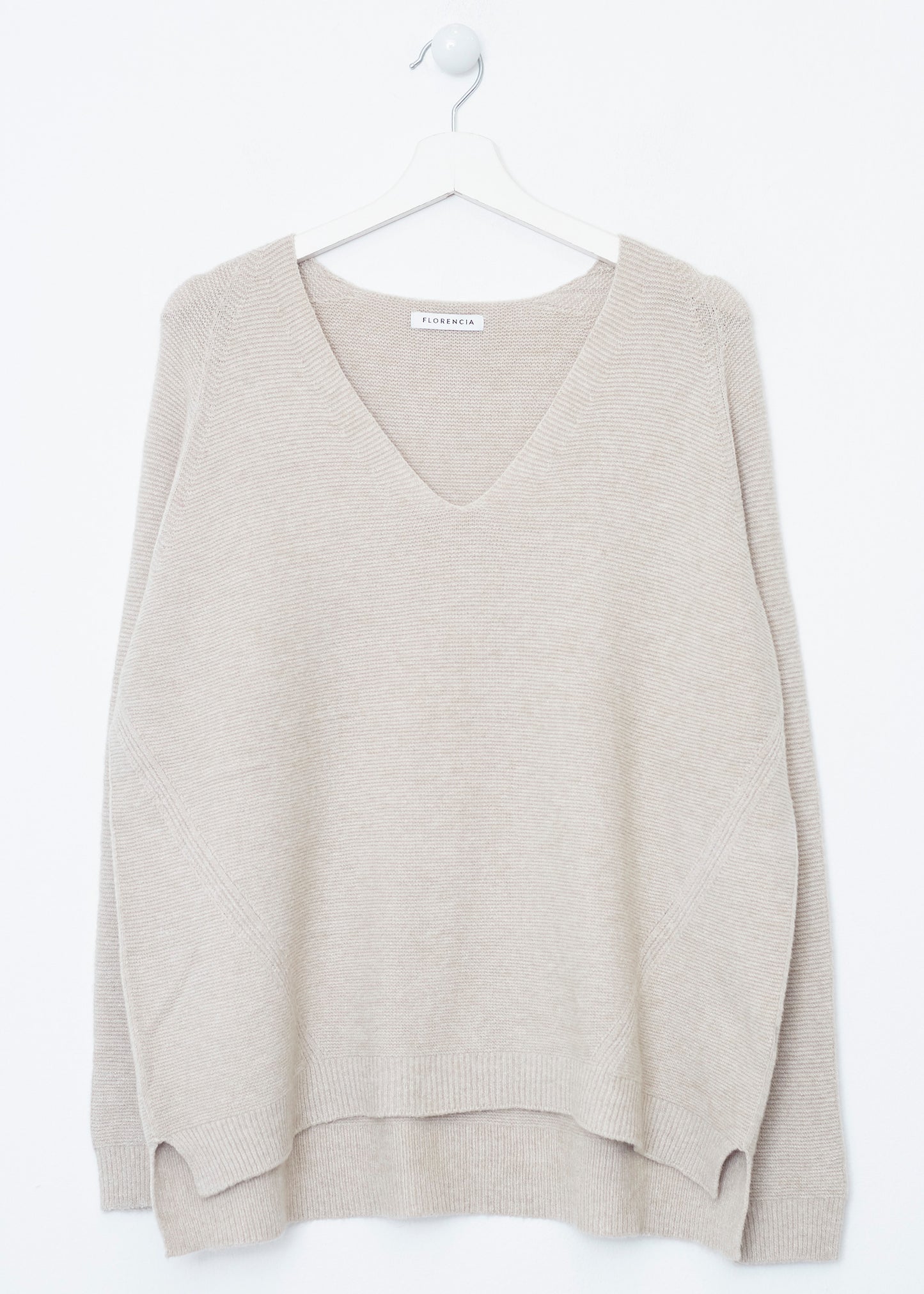 Jersey sin costuras cuello punta