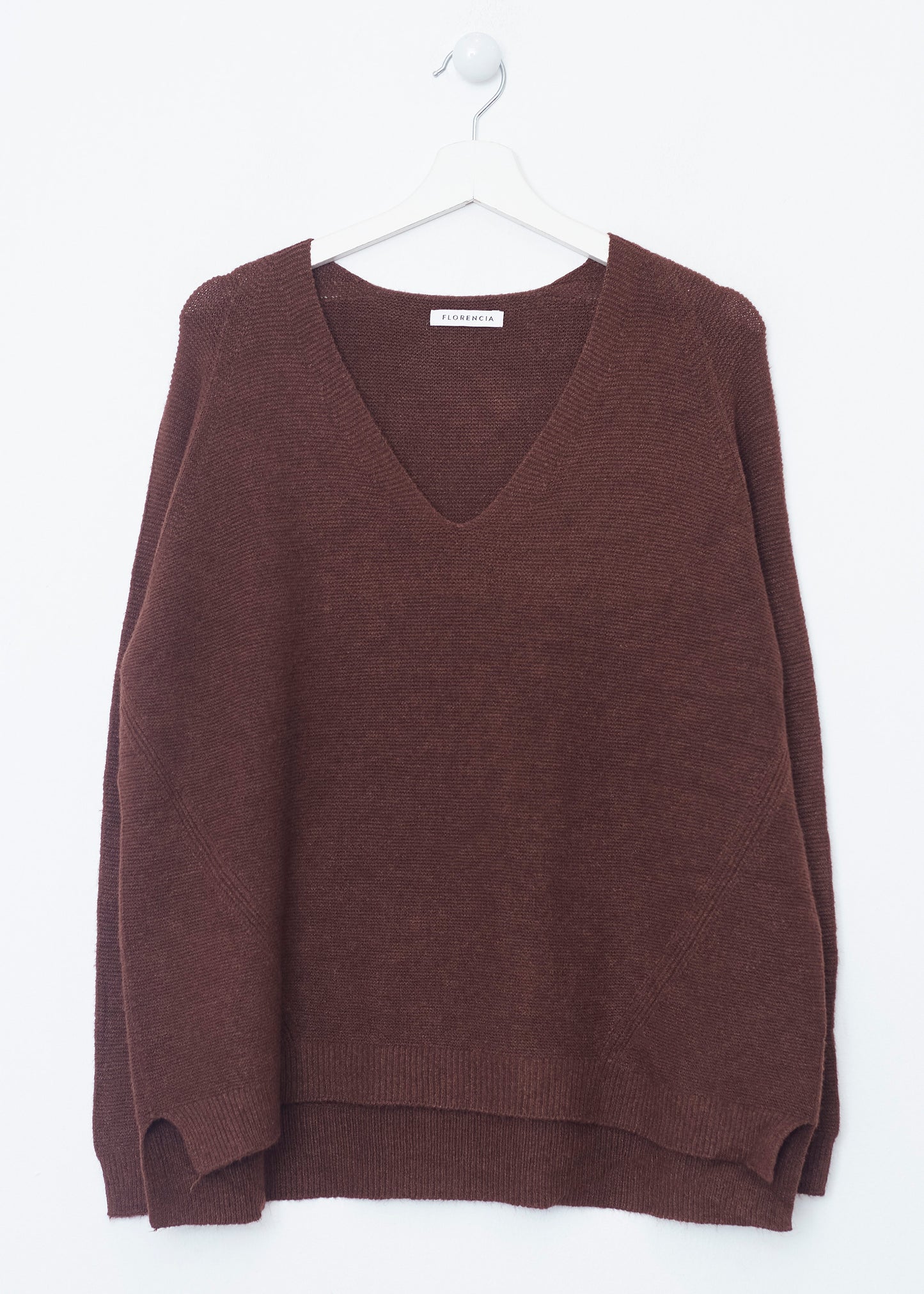Jersey sin costuras cuello punta