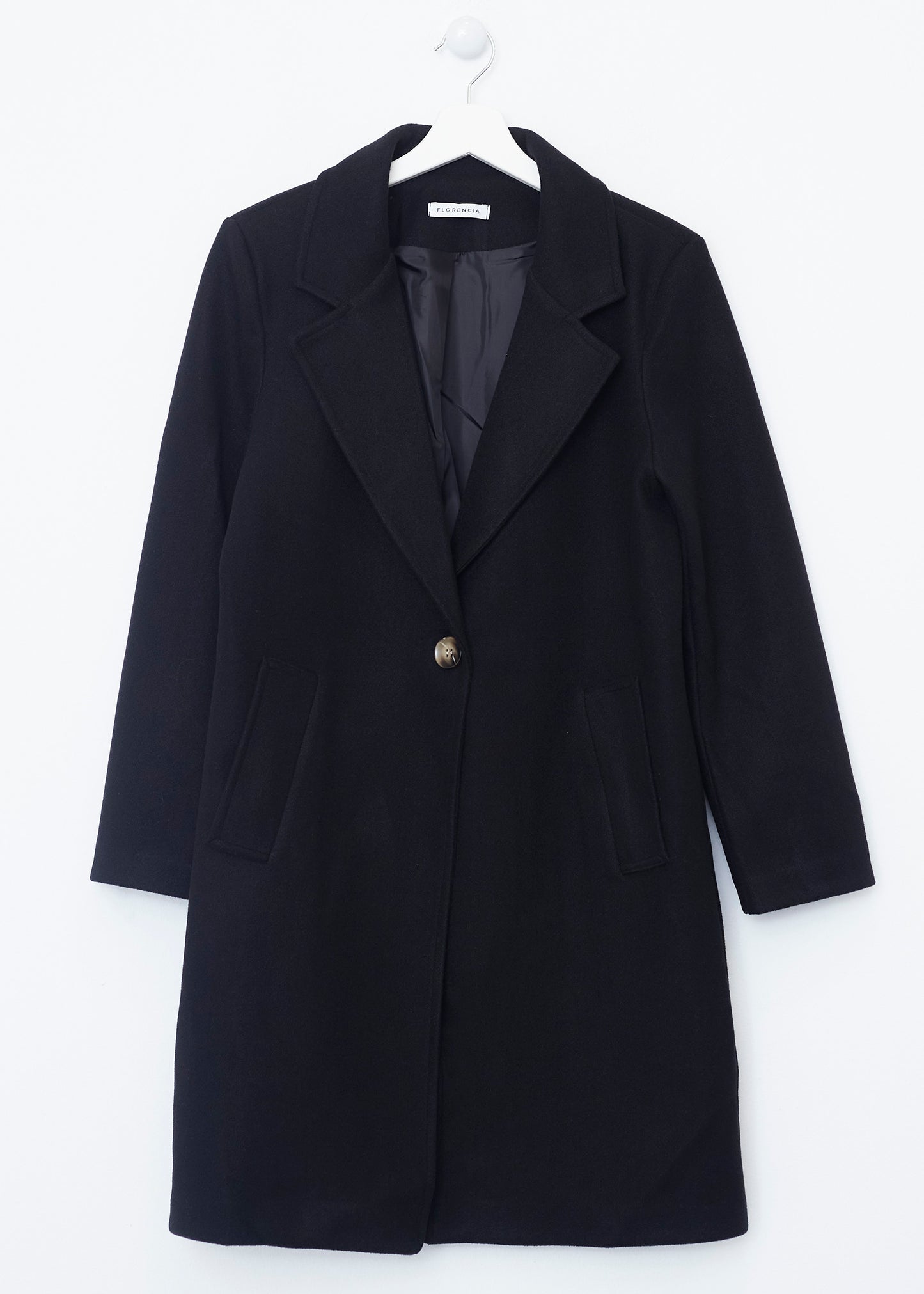 Midi coat with lapels