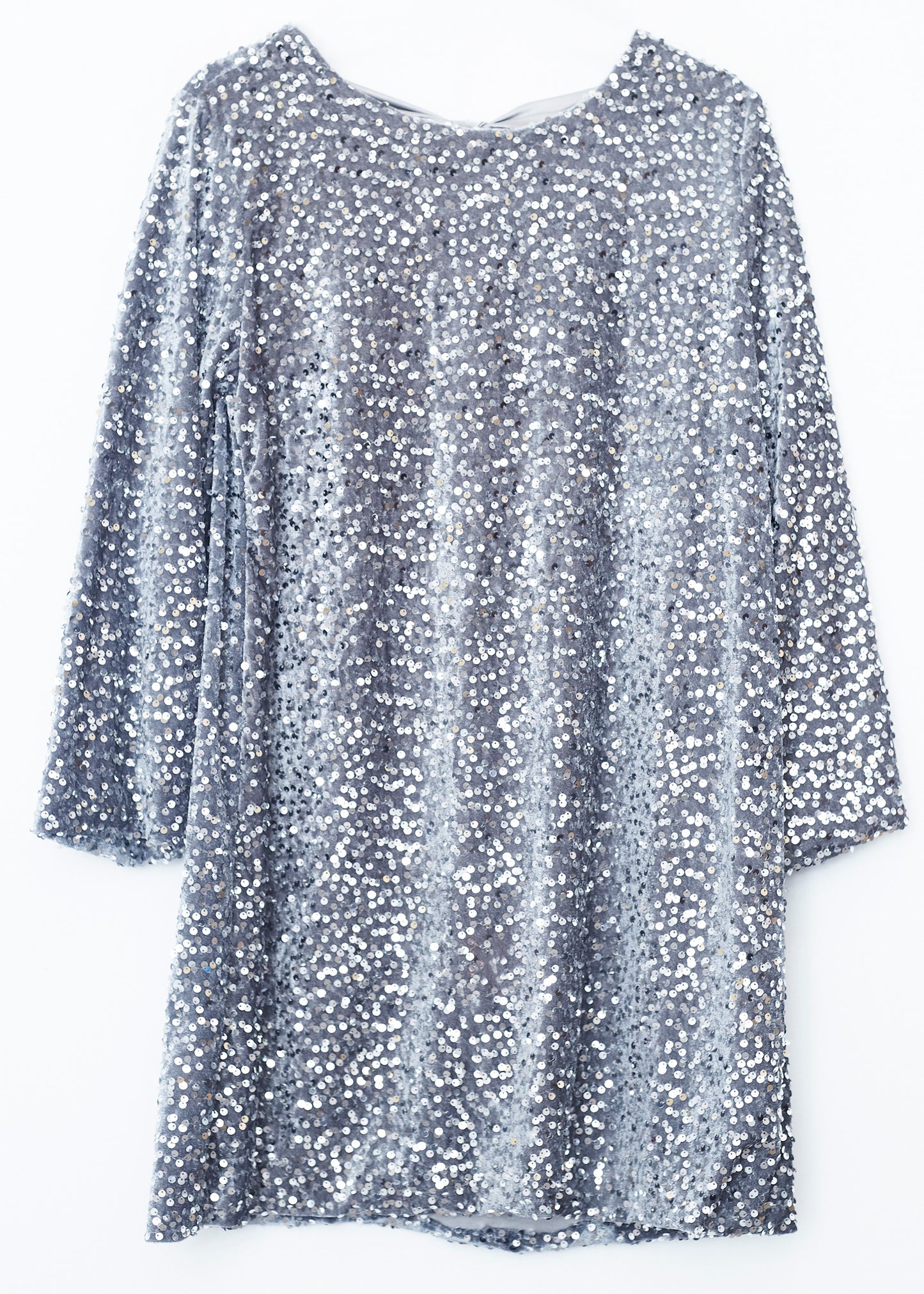 Vestido terciopelo paillettes lazo