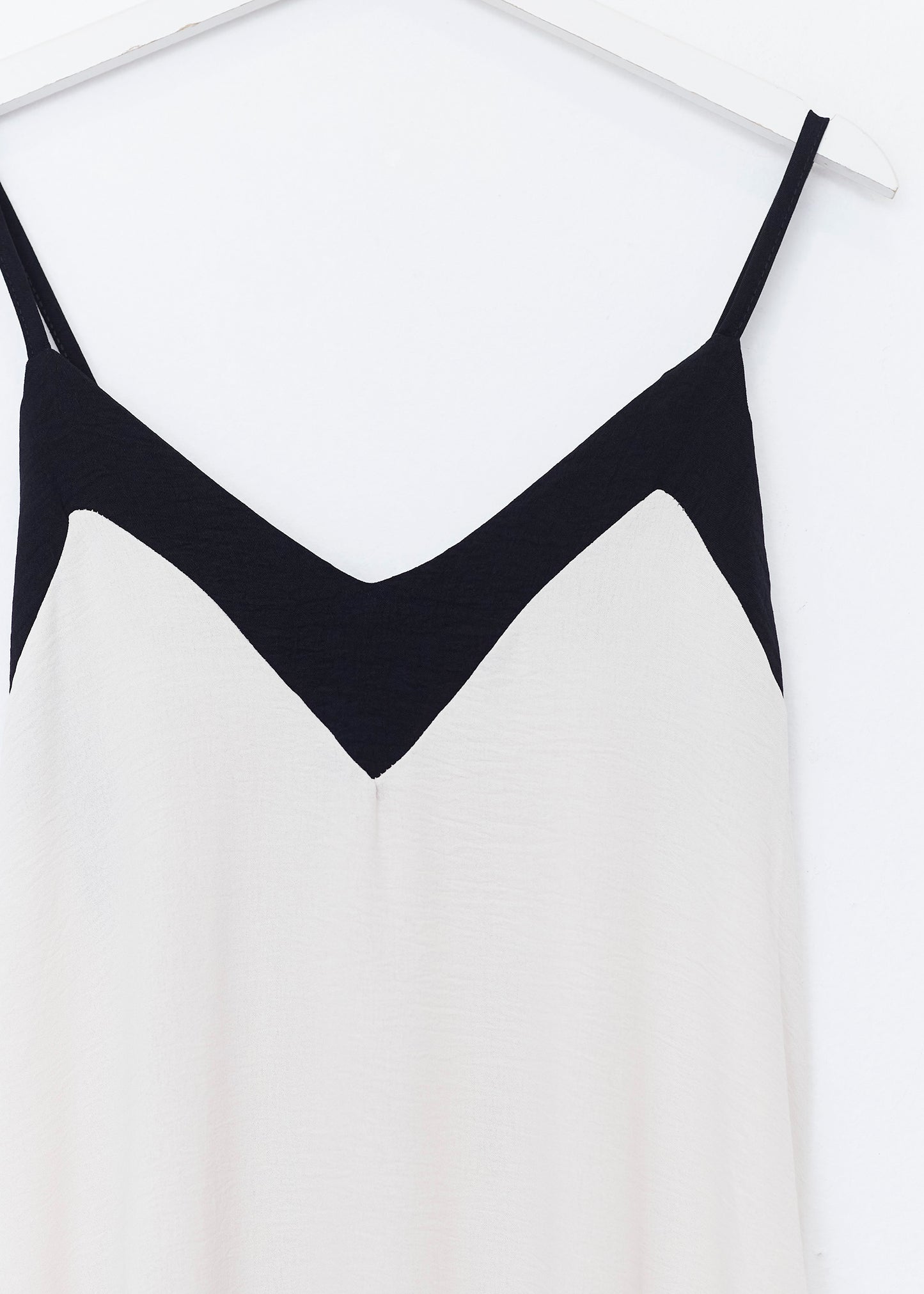 Vestido largo contraste