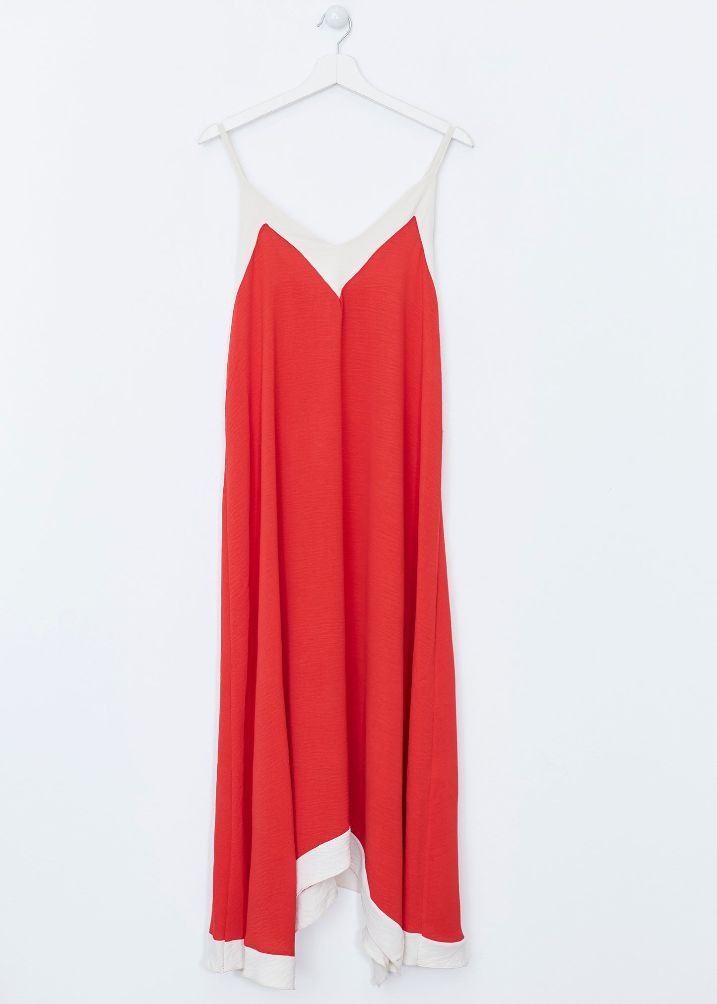 Vestido largo contraste