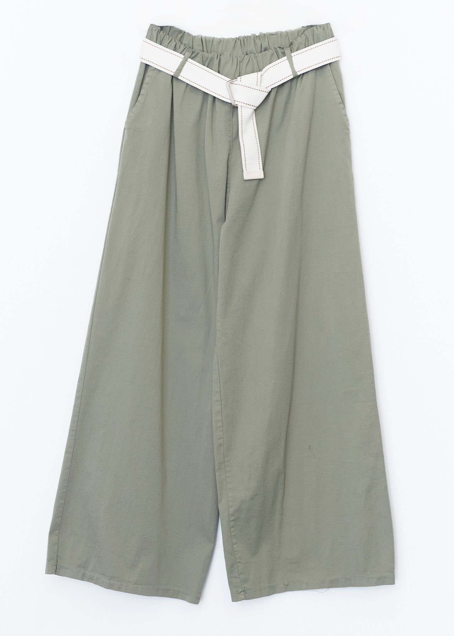 Pantalones anchos cinturón