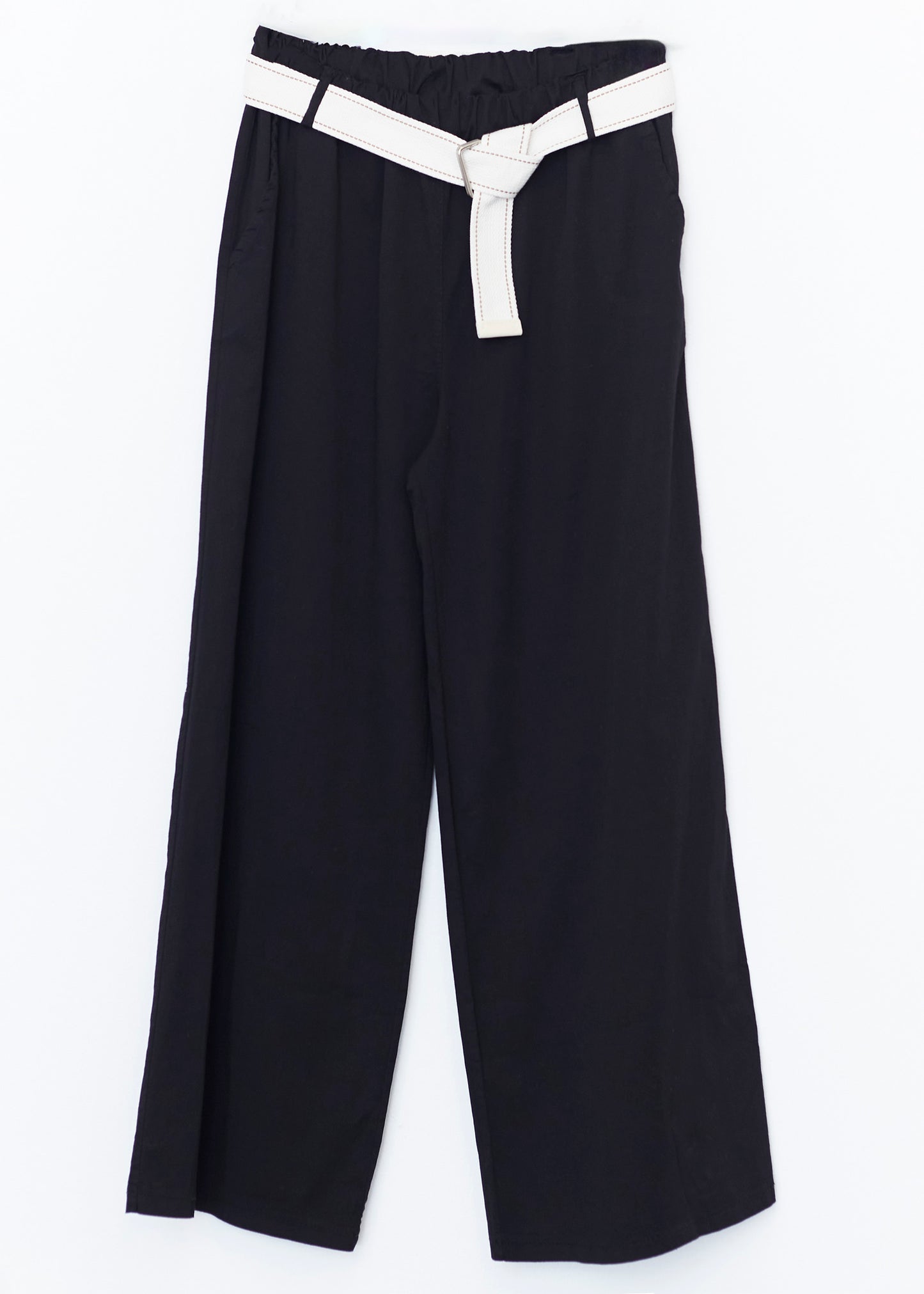 Pantalones anchos cinturón