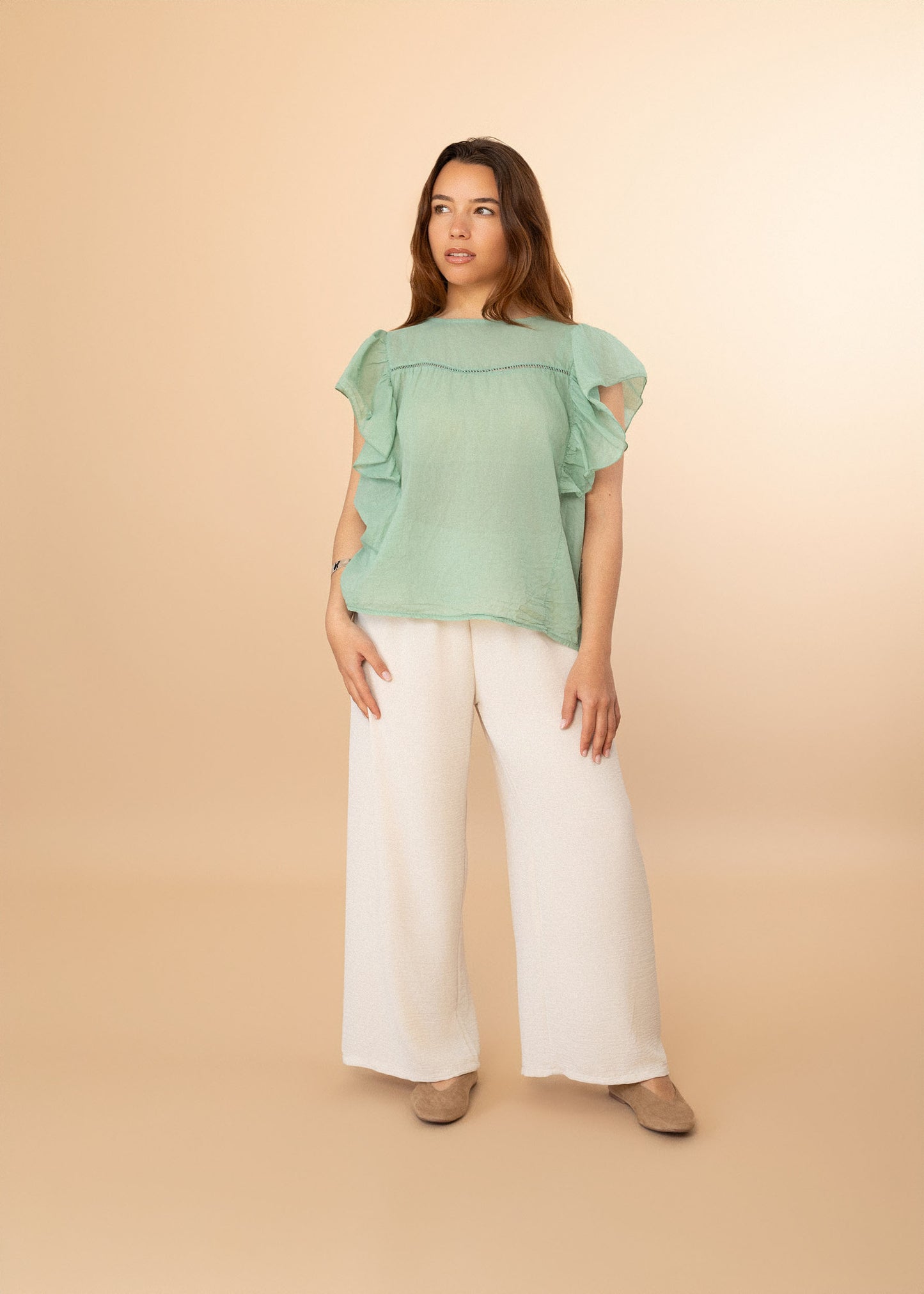 Blusa voile pasamanería