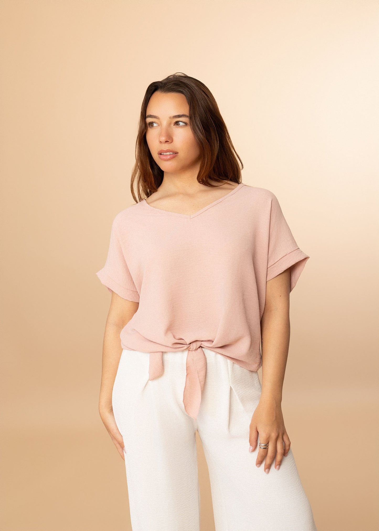 Blusa fluida nudo