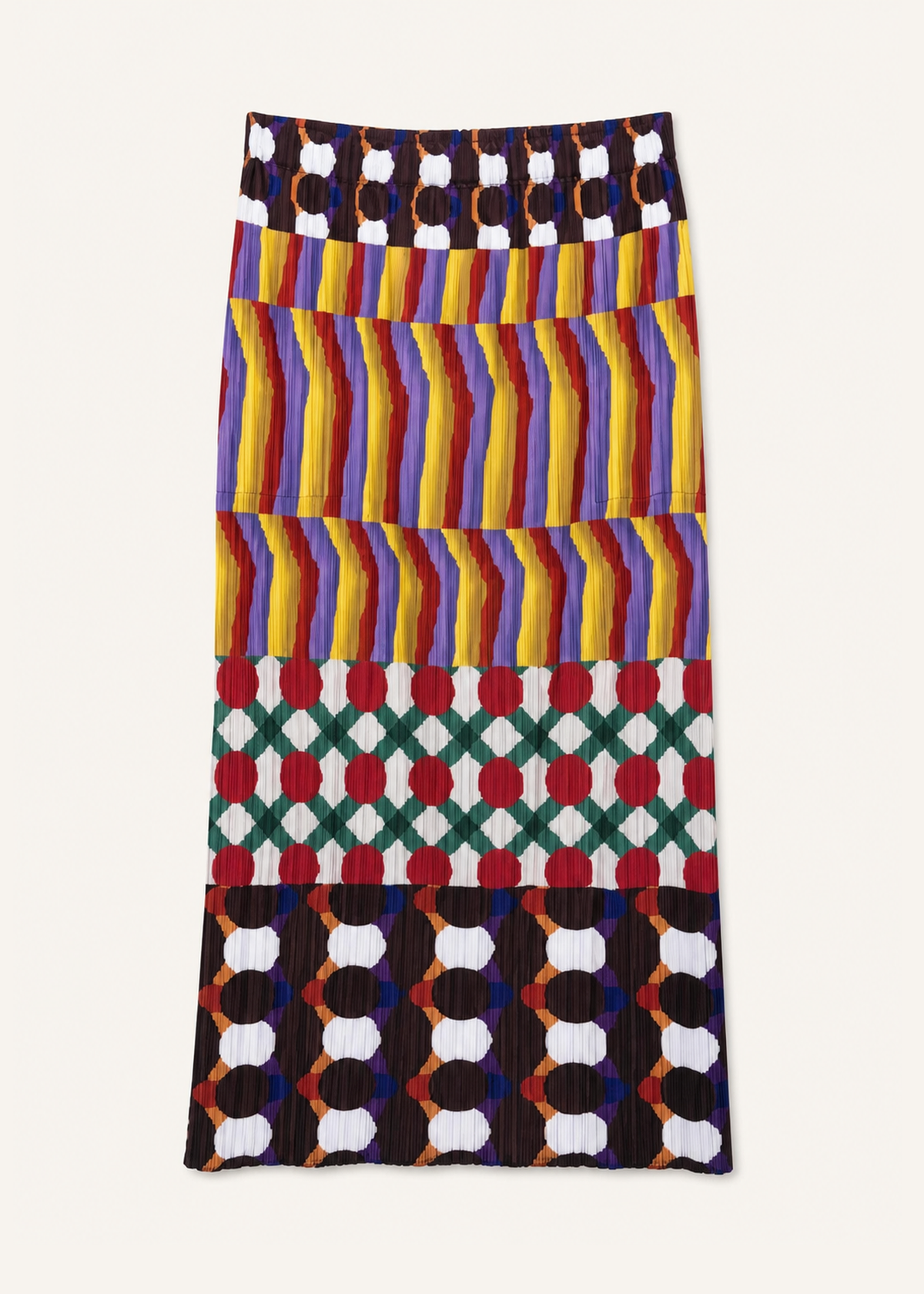 Printed pleated skirt