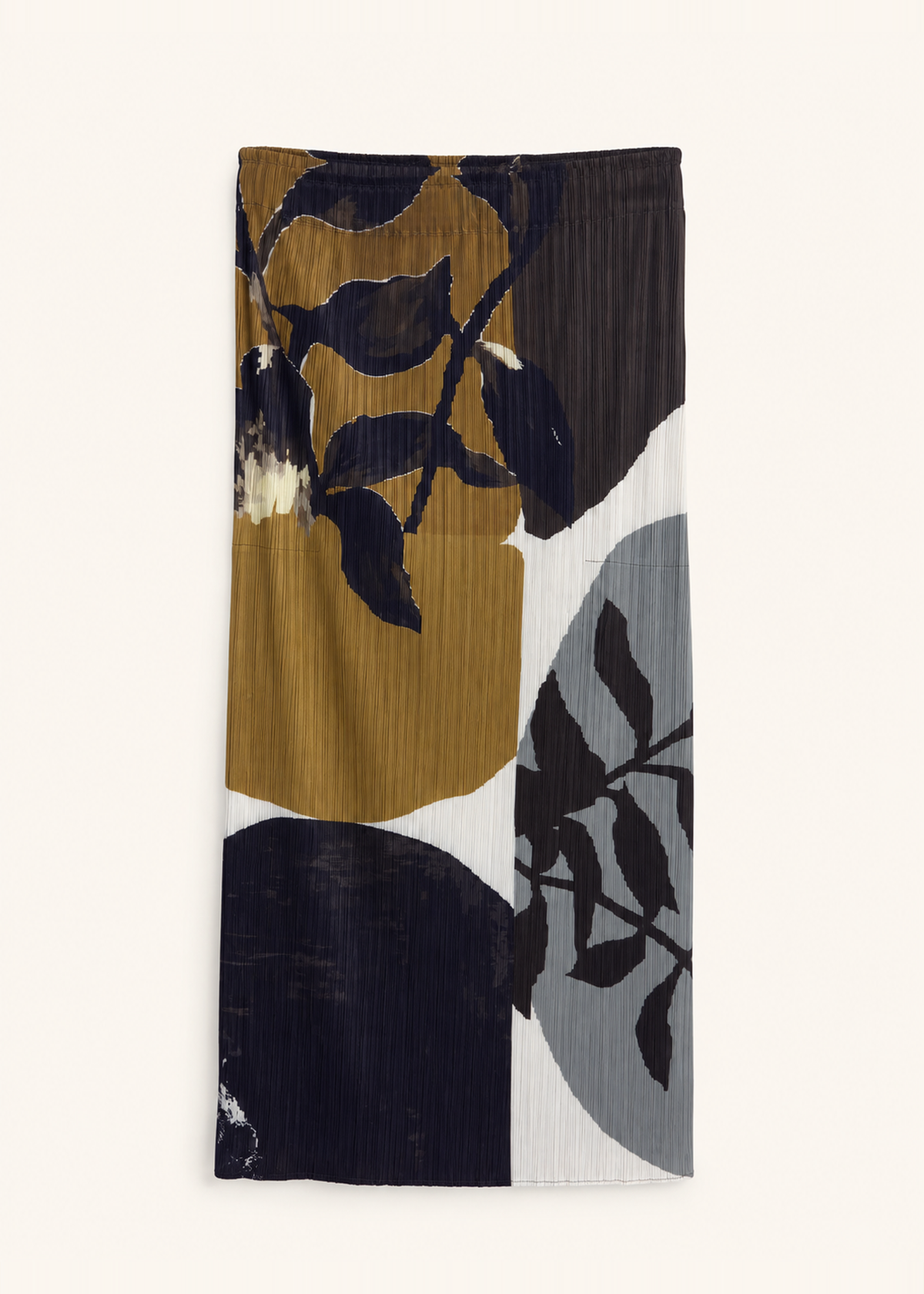 Printed pleated skirt