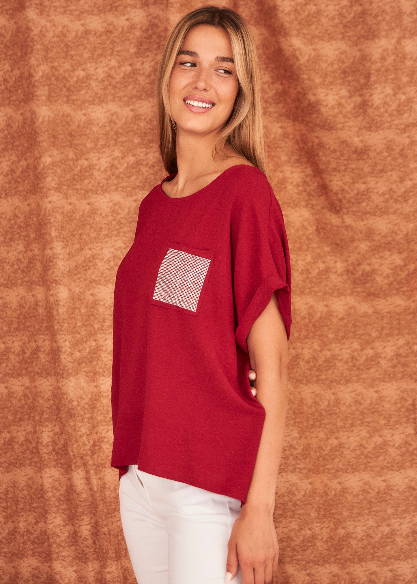 Sparkly pocket blouse