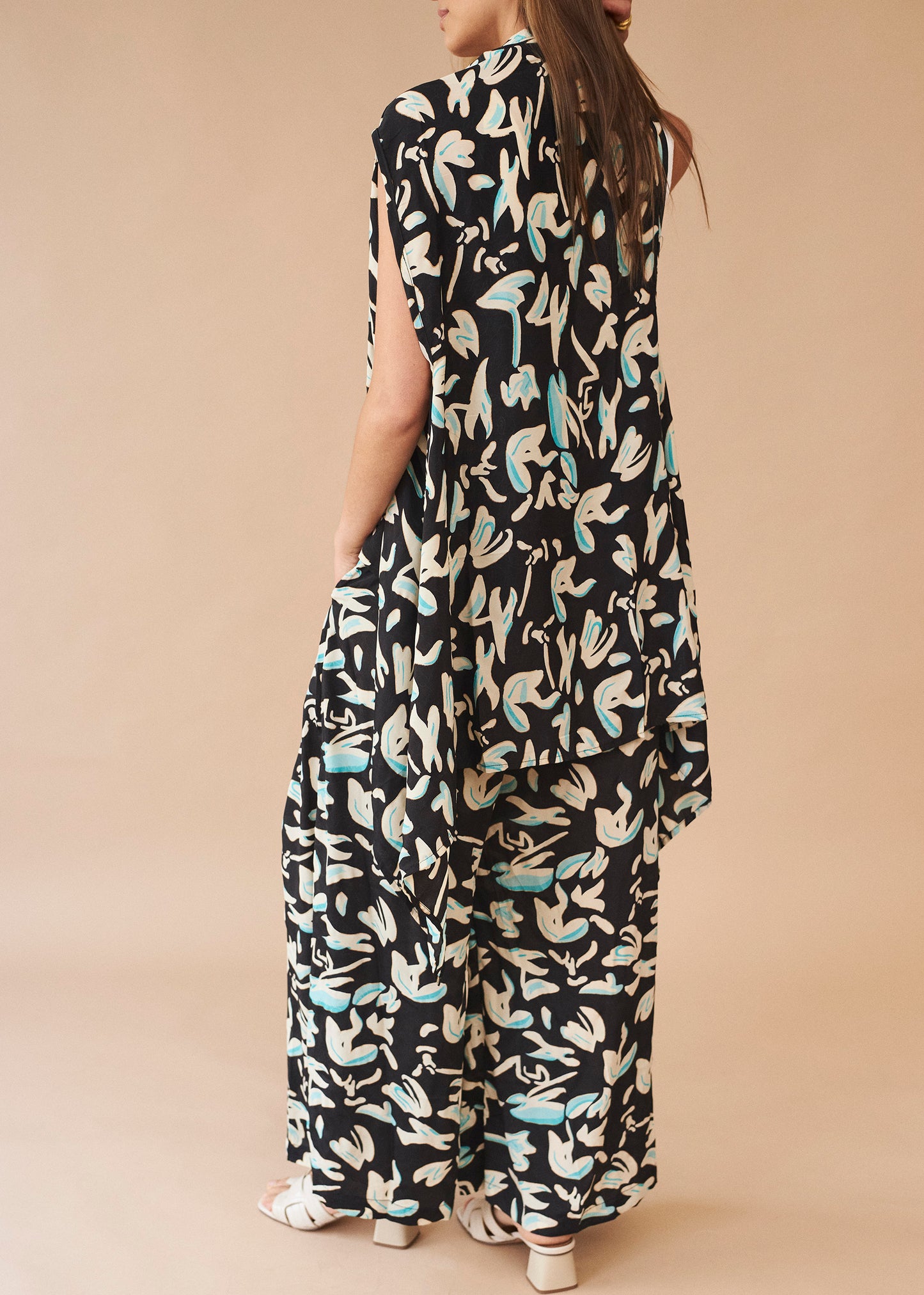 Printed fluid pants
