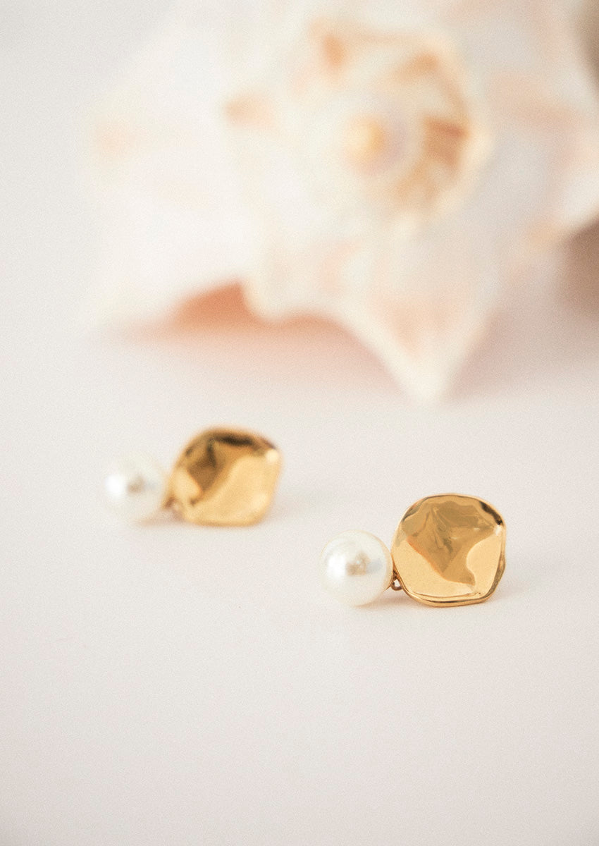 Pendientes combinados perla