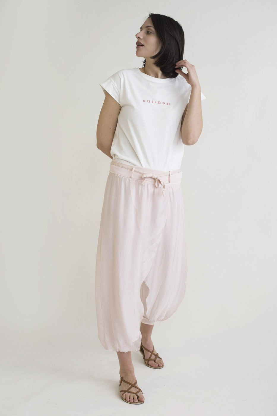 Pantalón baggy seda