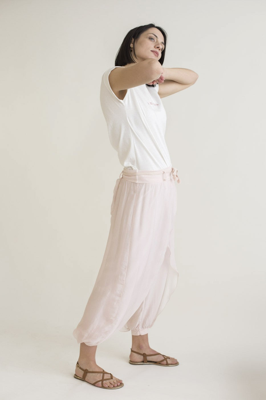 Pantalón baggy seda