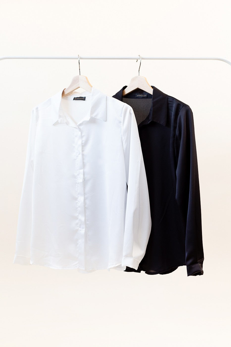 Blusa satinada manga larga