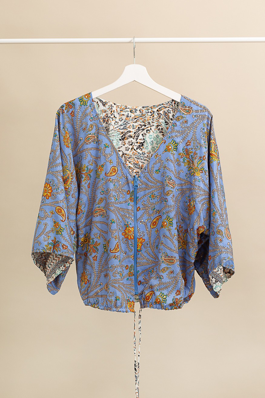 Chaqueta seda reversible