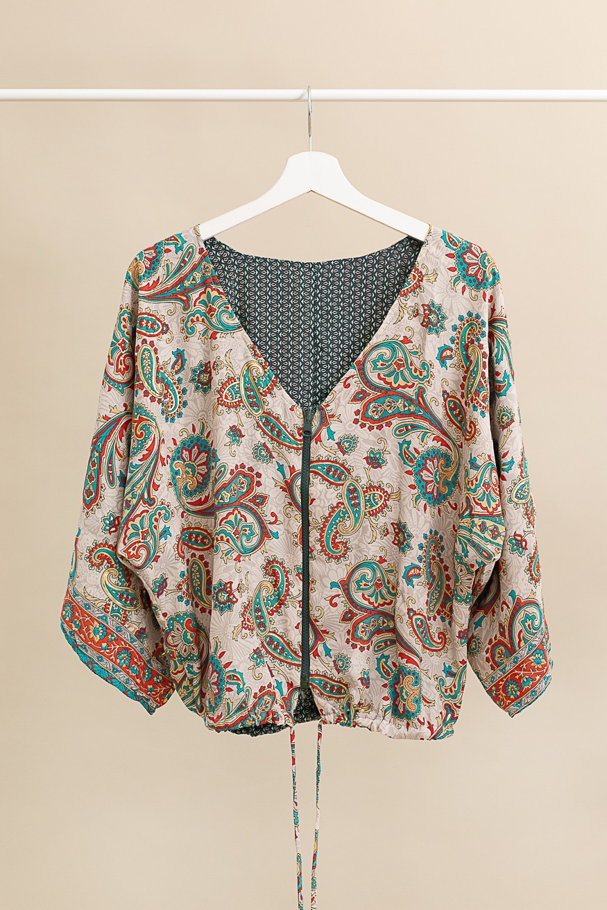 Chaqueta seda reversible
