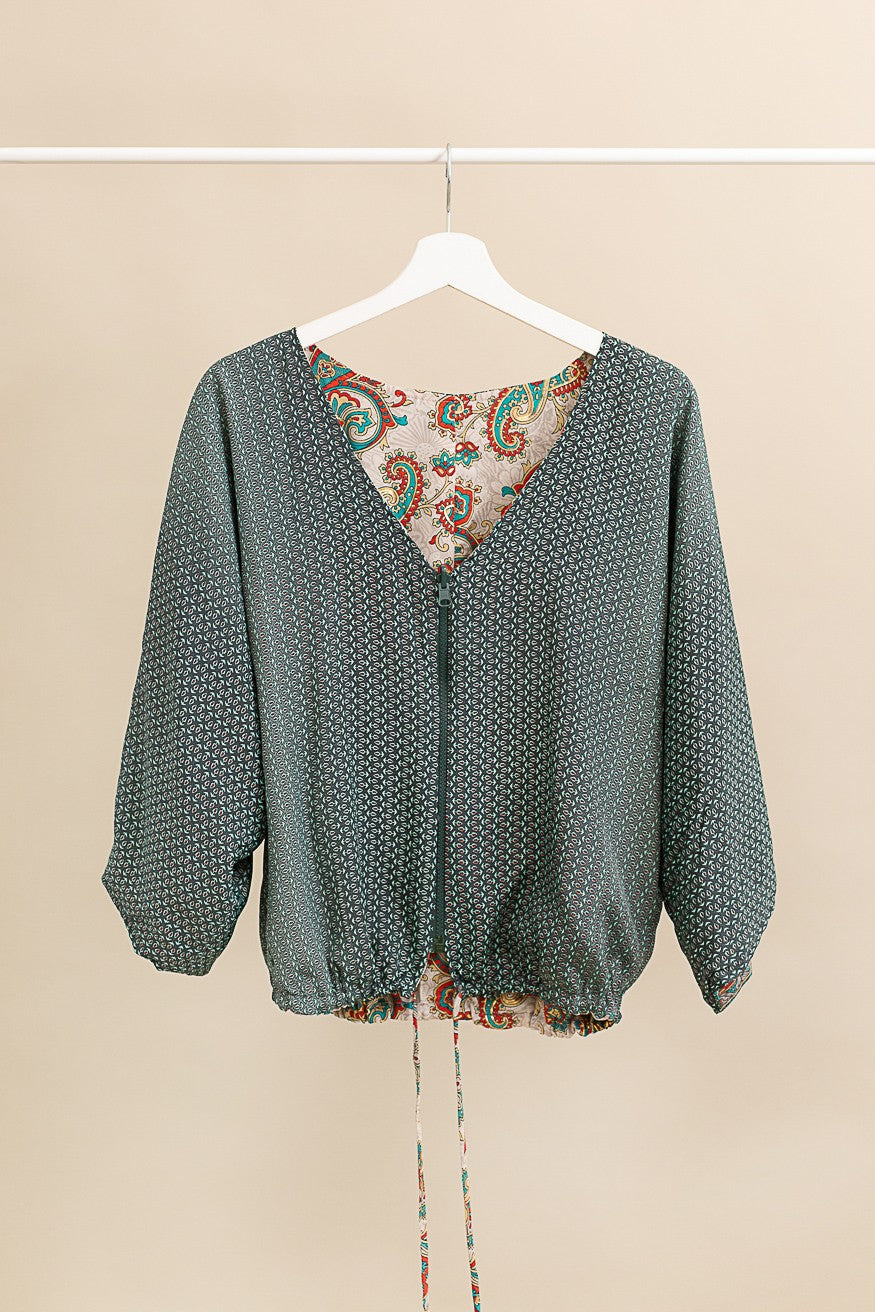 Chaqueta seda reversible