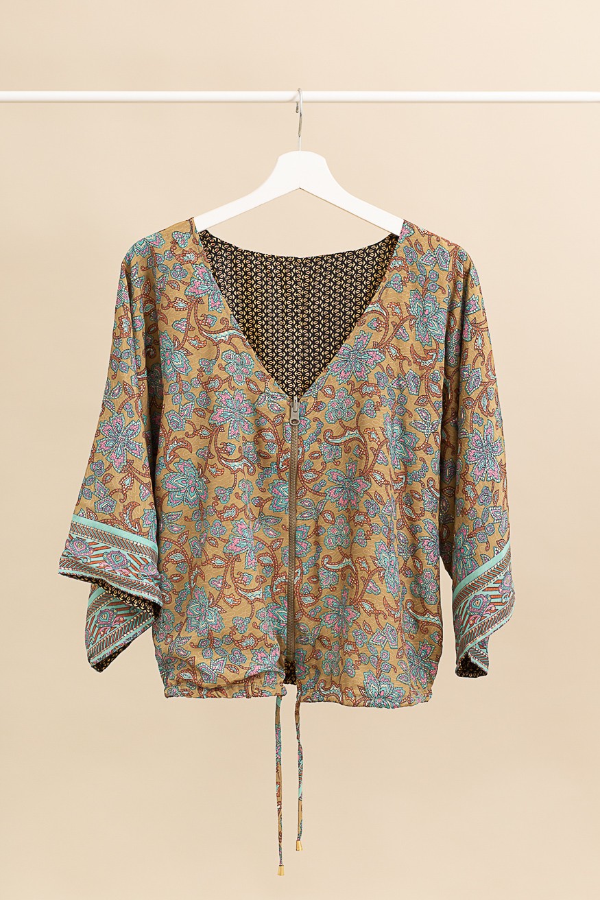 Chaqueta seda reversible