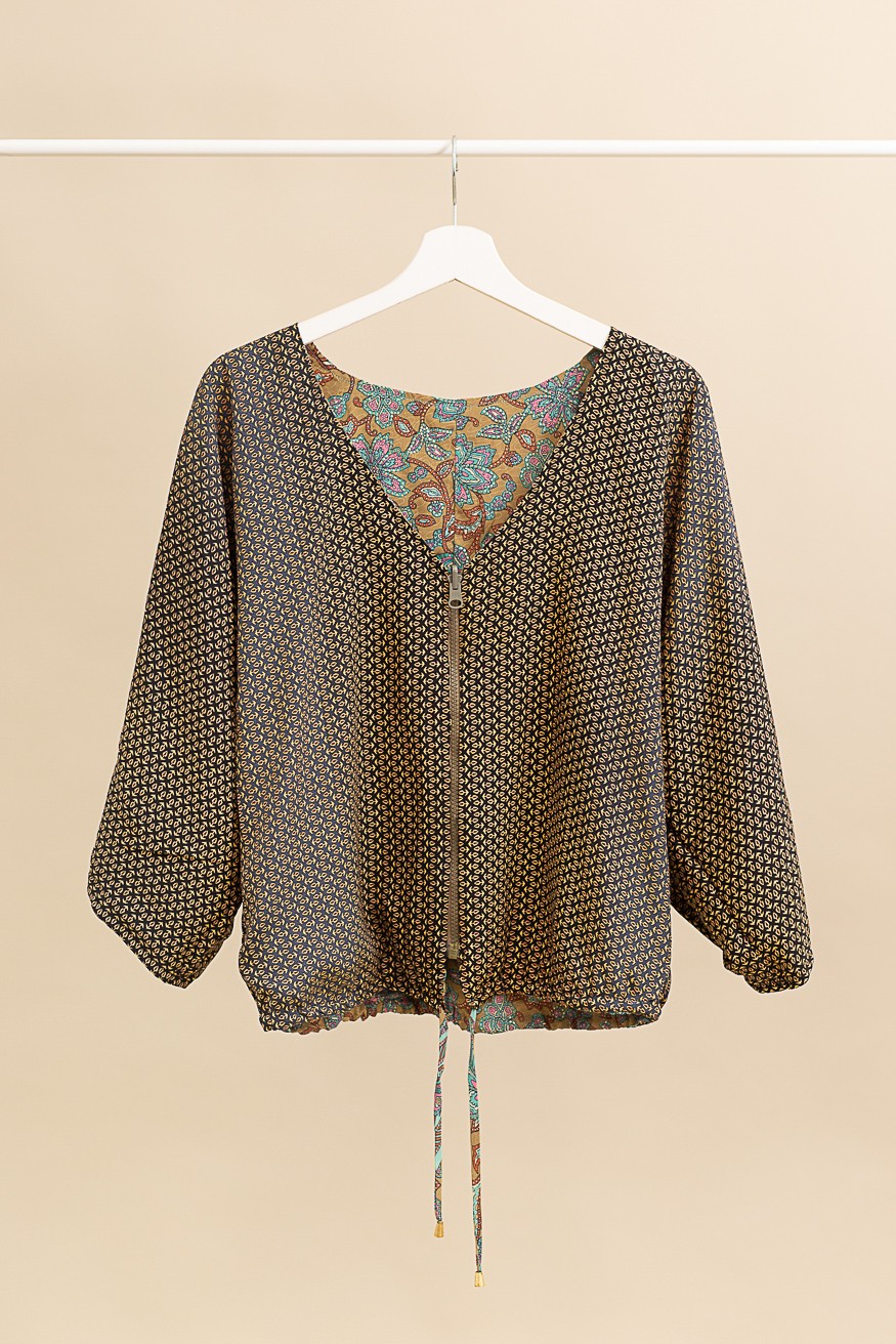 Chaqueta seda reversible