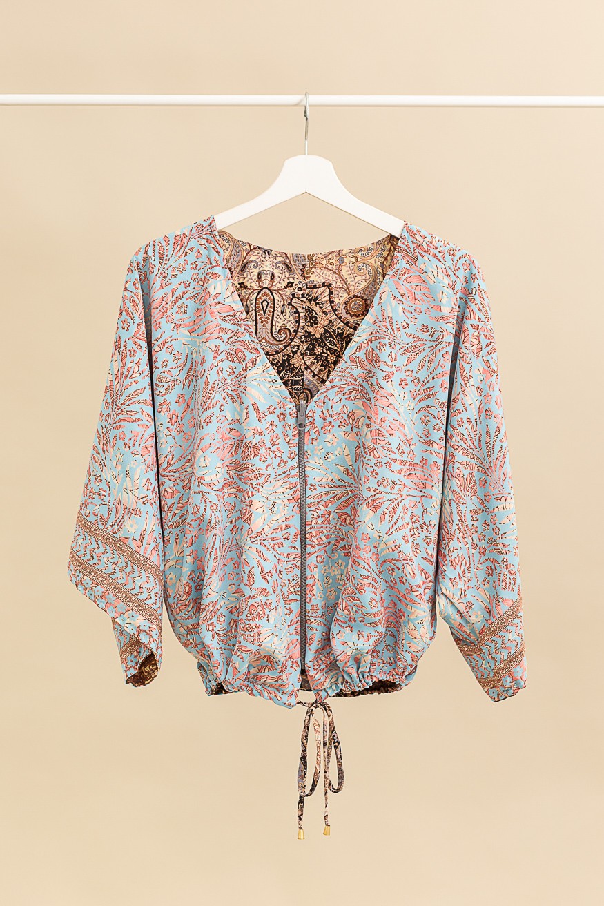 Chaqueta seda reversible