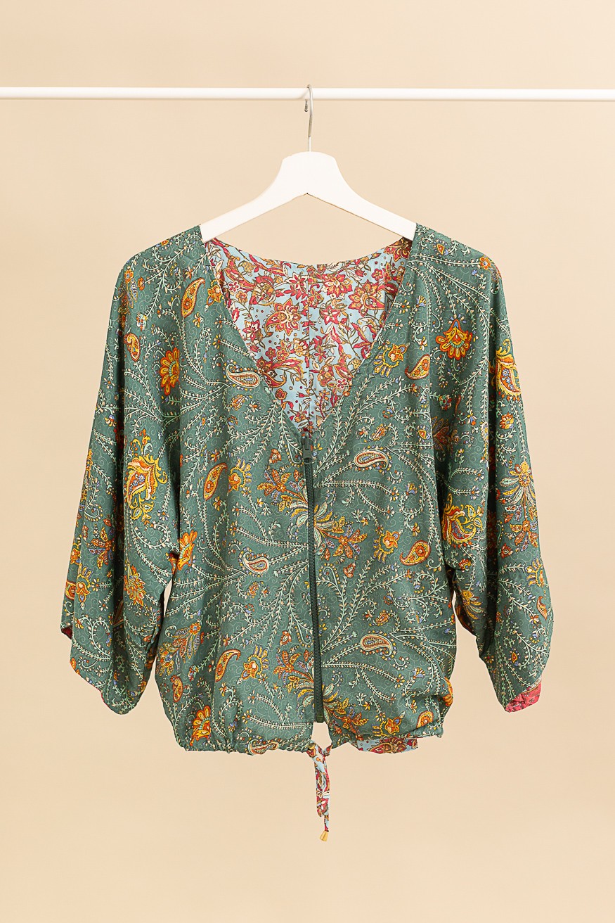 Chaqueta seda reversible