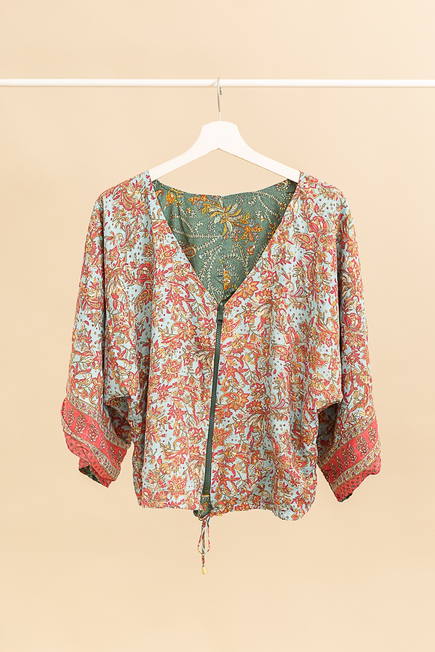 Chaqueta seda reversible