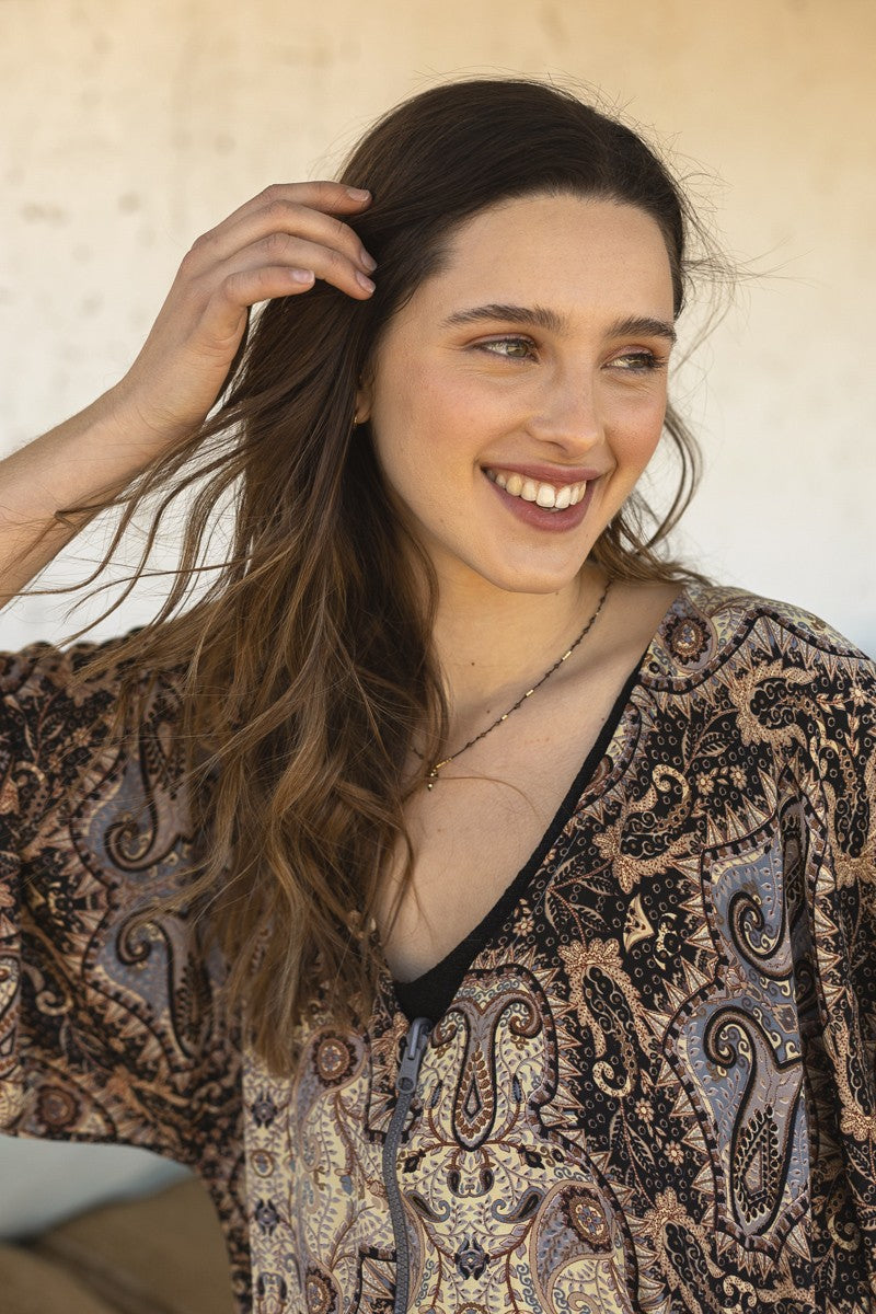Chaqueta seda reversible
