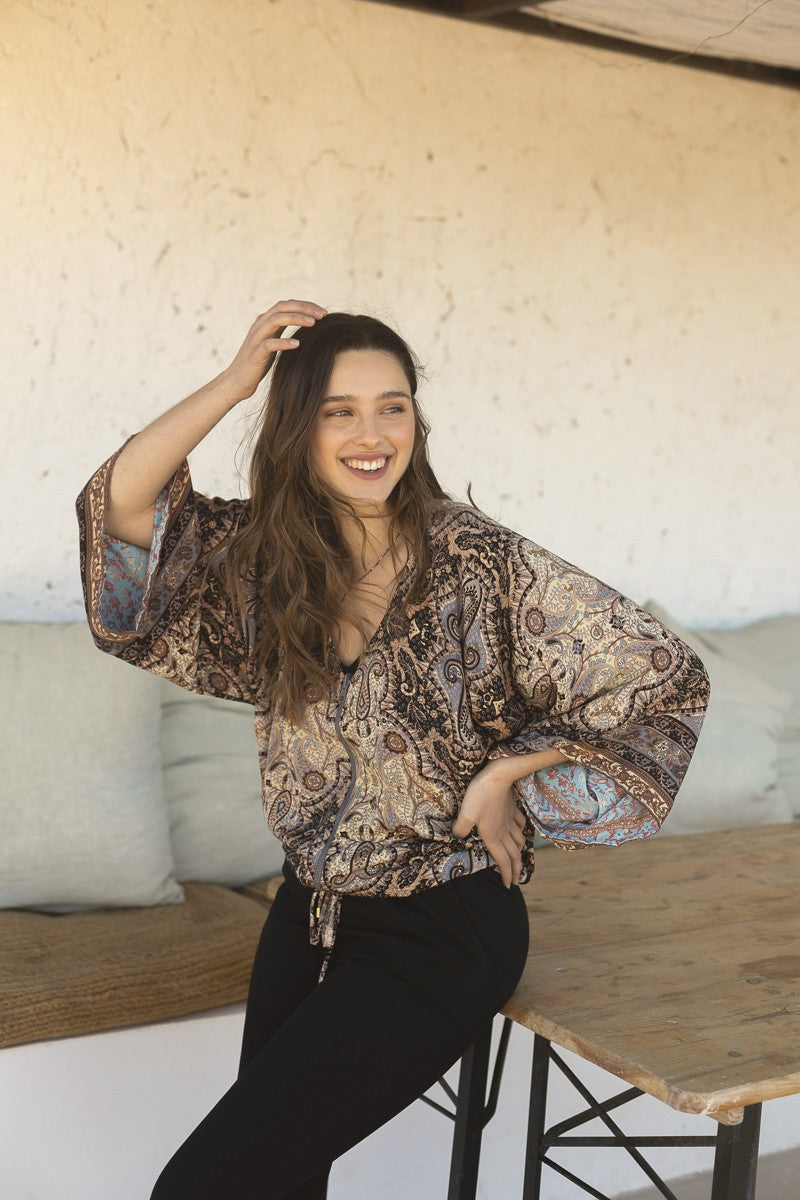 Chaqueta seda reversible