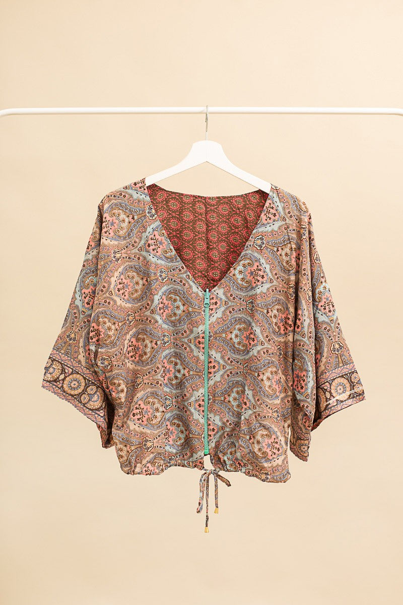 Chaqueta seda reversible