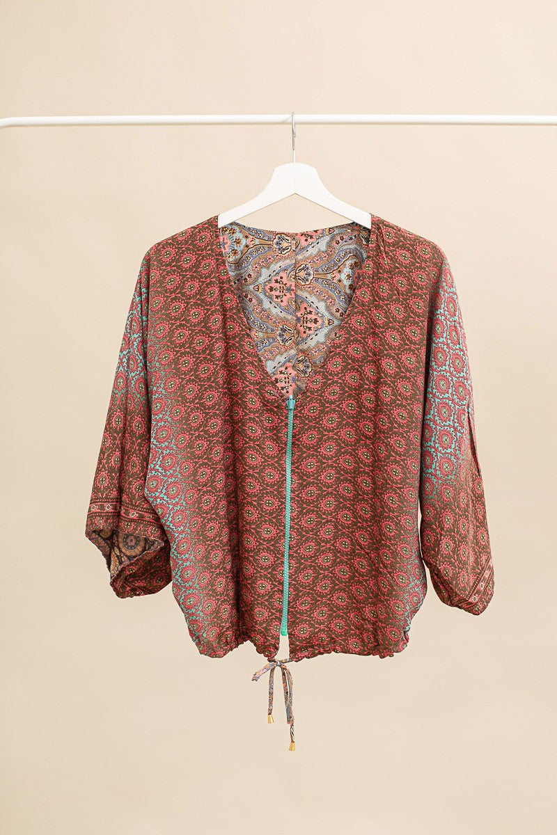Chaqueta seda reversible
