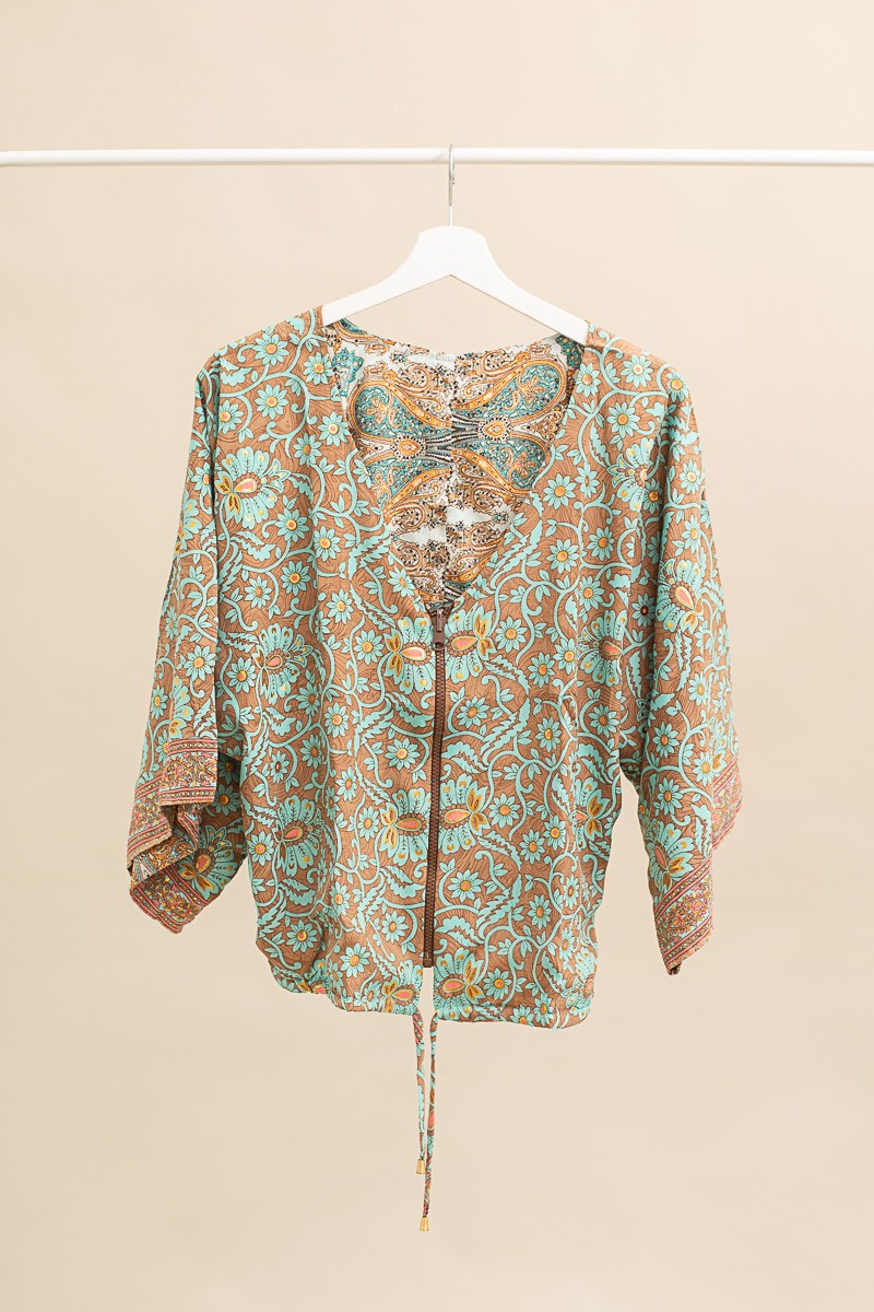 Chaqueta seda reversible