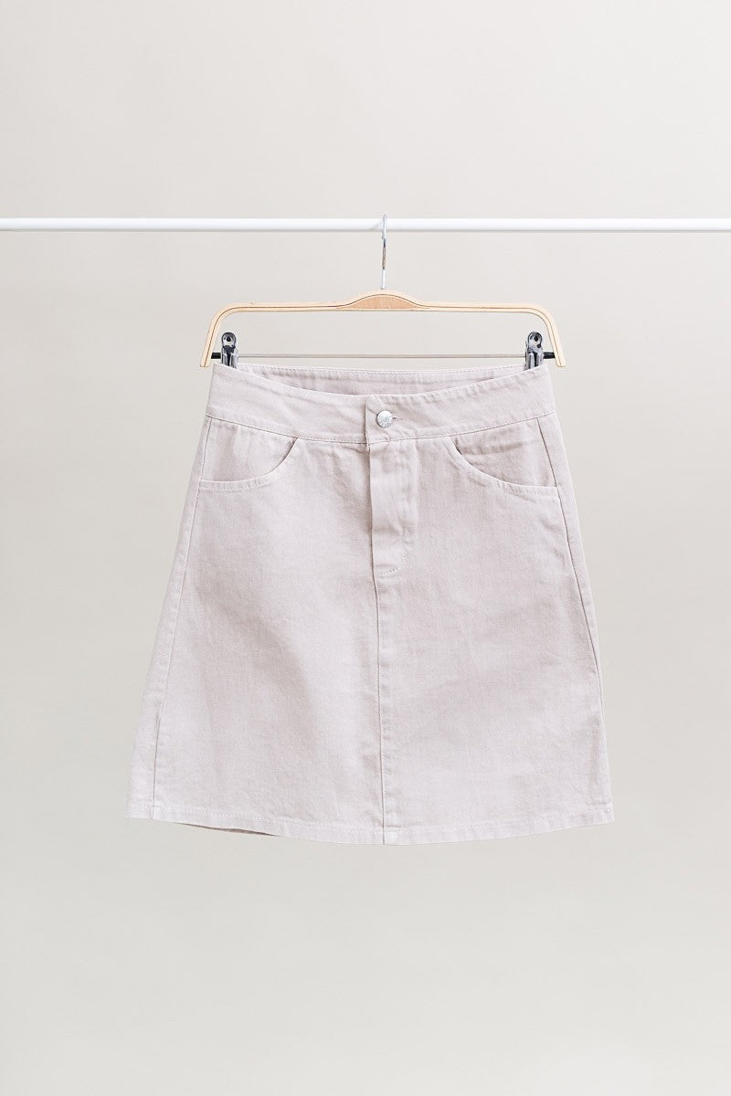 Falda denim mini
