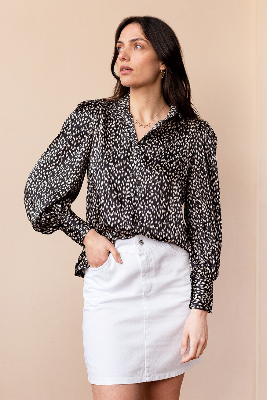 Falda denim mini