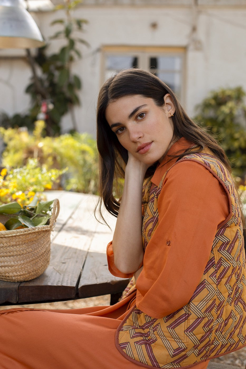 Vestido camisero Naranja