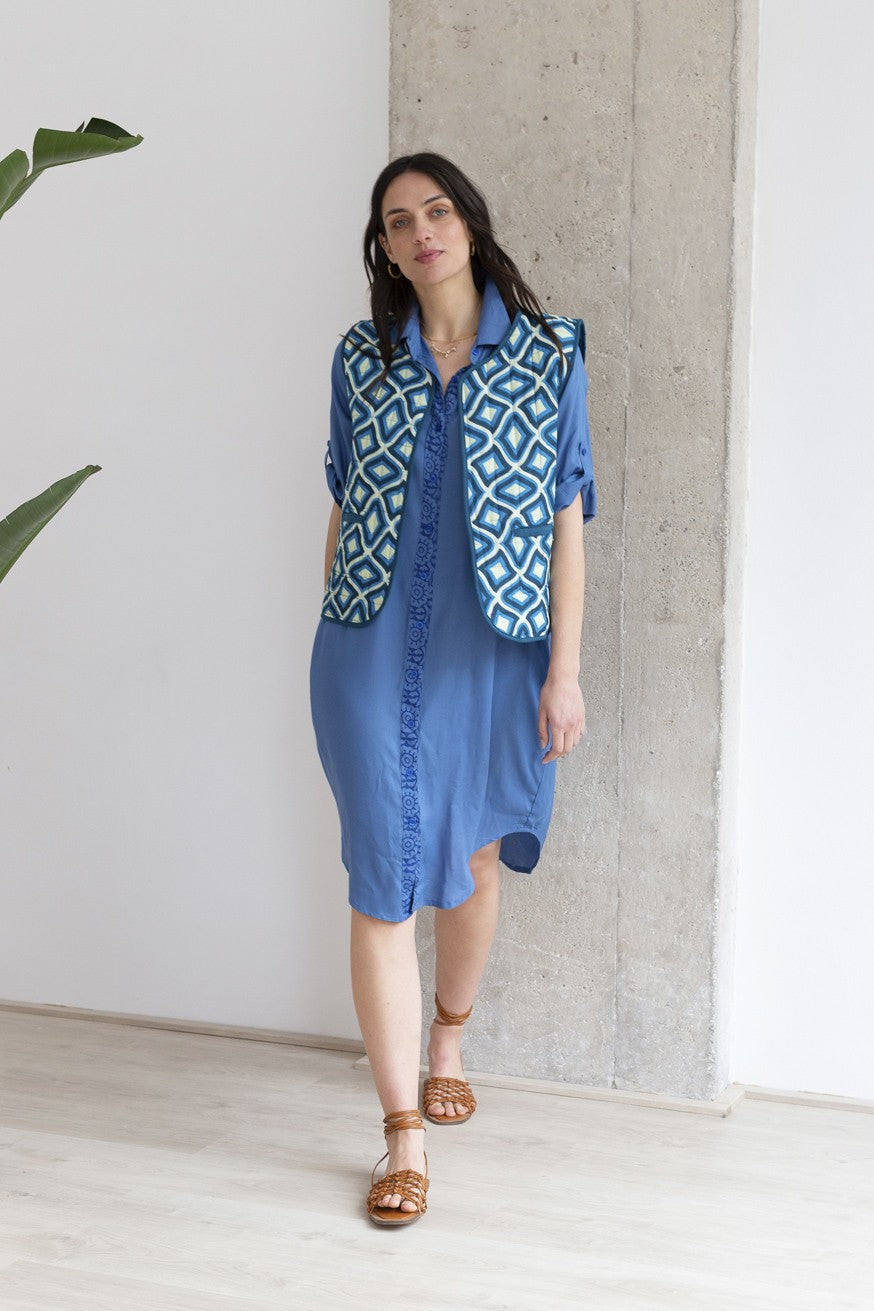 Vestido oversize "azul"