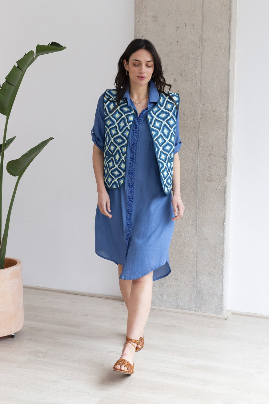 Vestido oversize "azul"