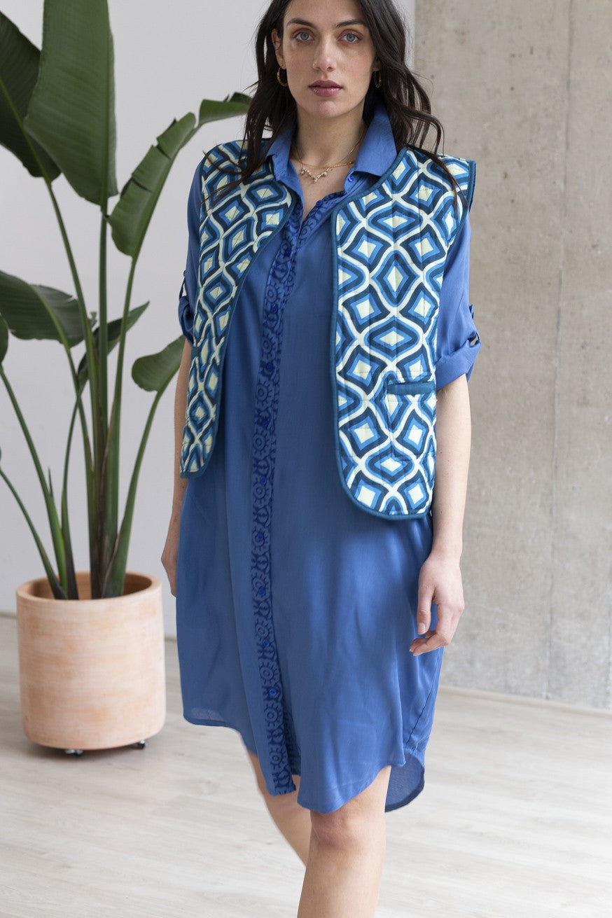 Vestido oversize "azul"