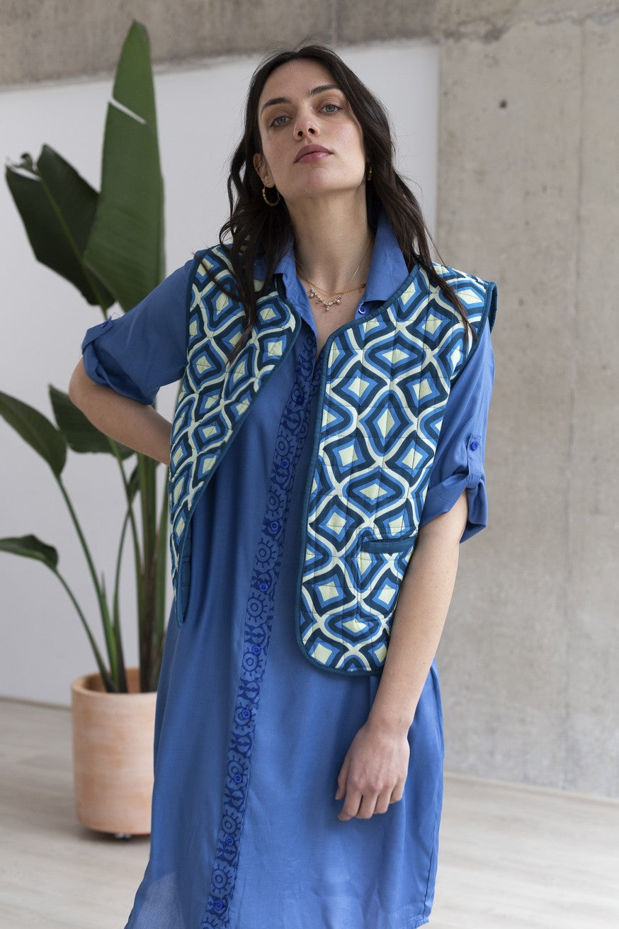 Vestido oversize "azul"