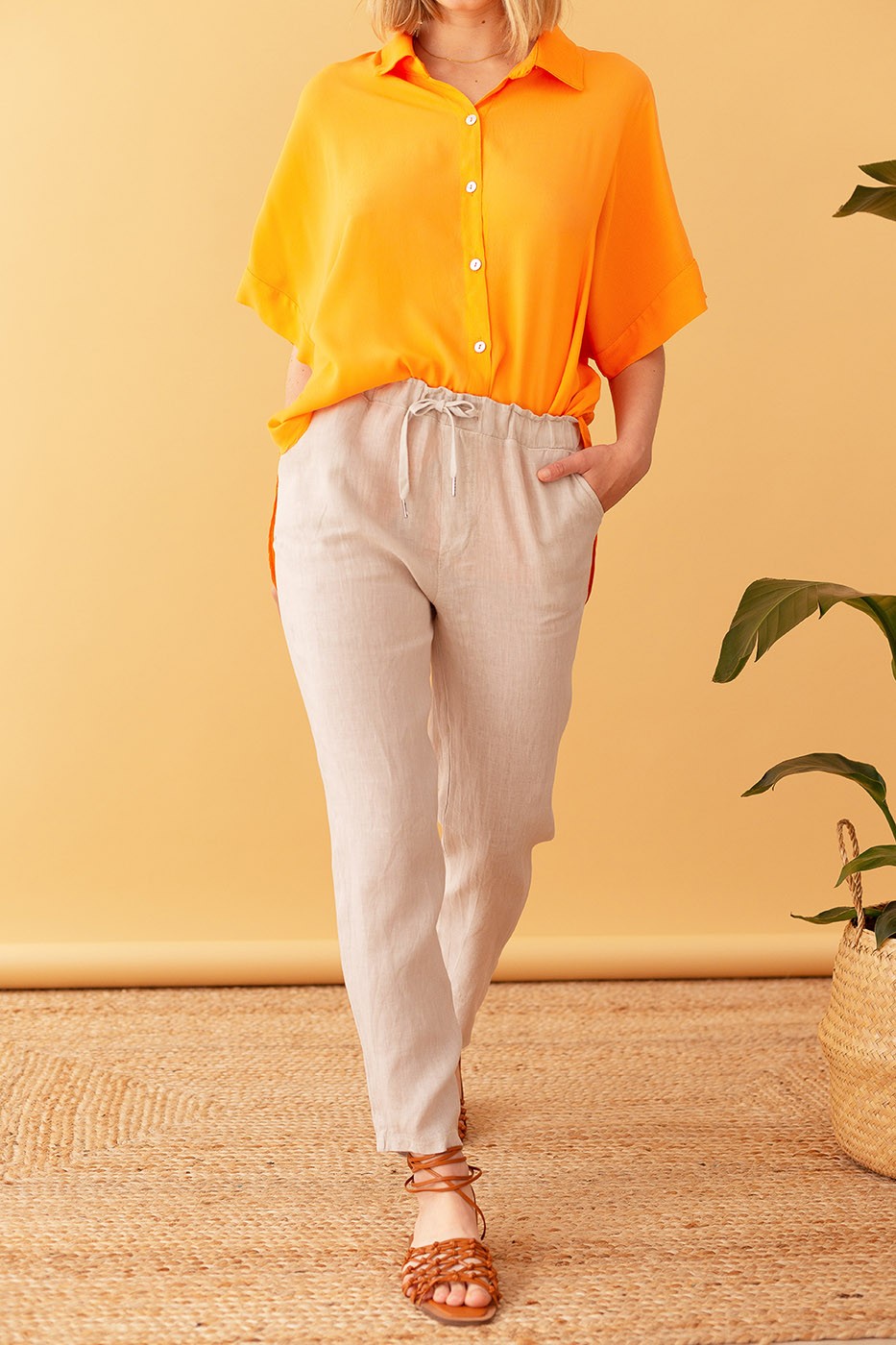 Pantalón 100% lino