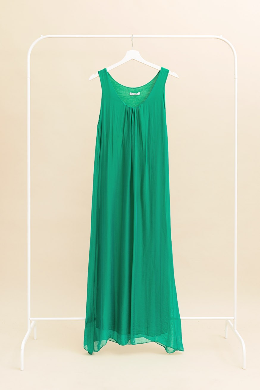 Maxi vestido seda
