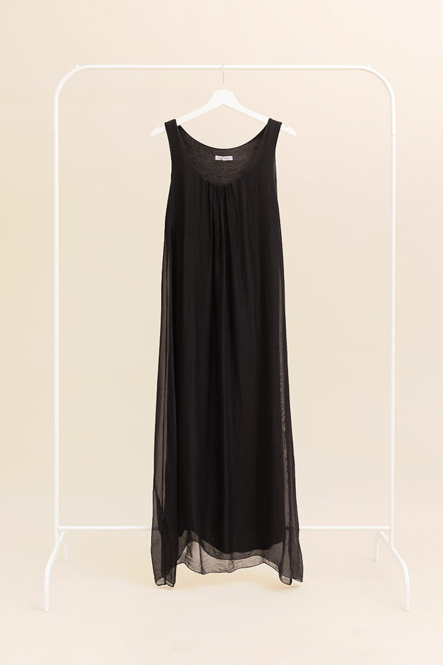 Maxi vestido seda