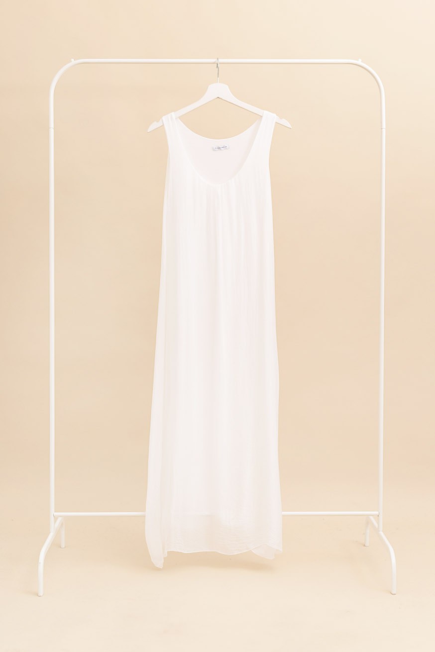 Maxi vestido seda