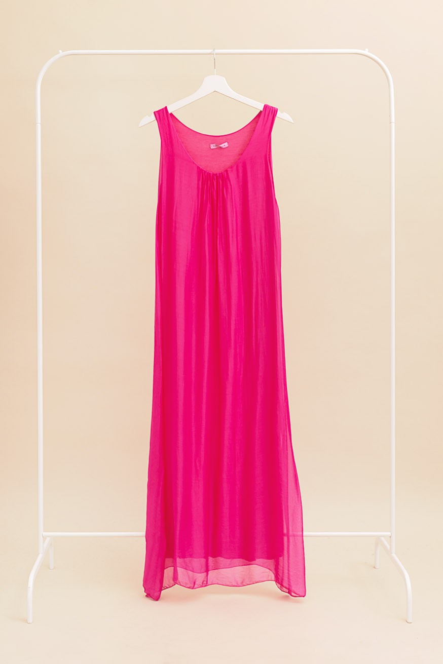 Maxi vestido seda