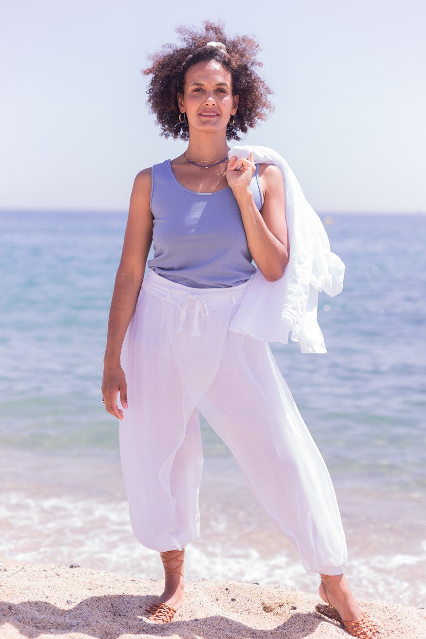 Pantalón baggy seda