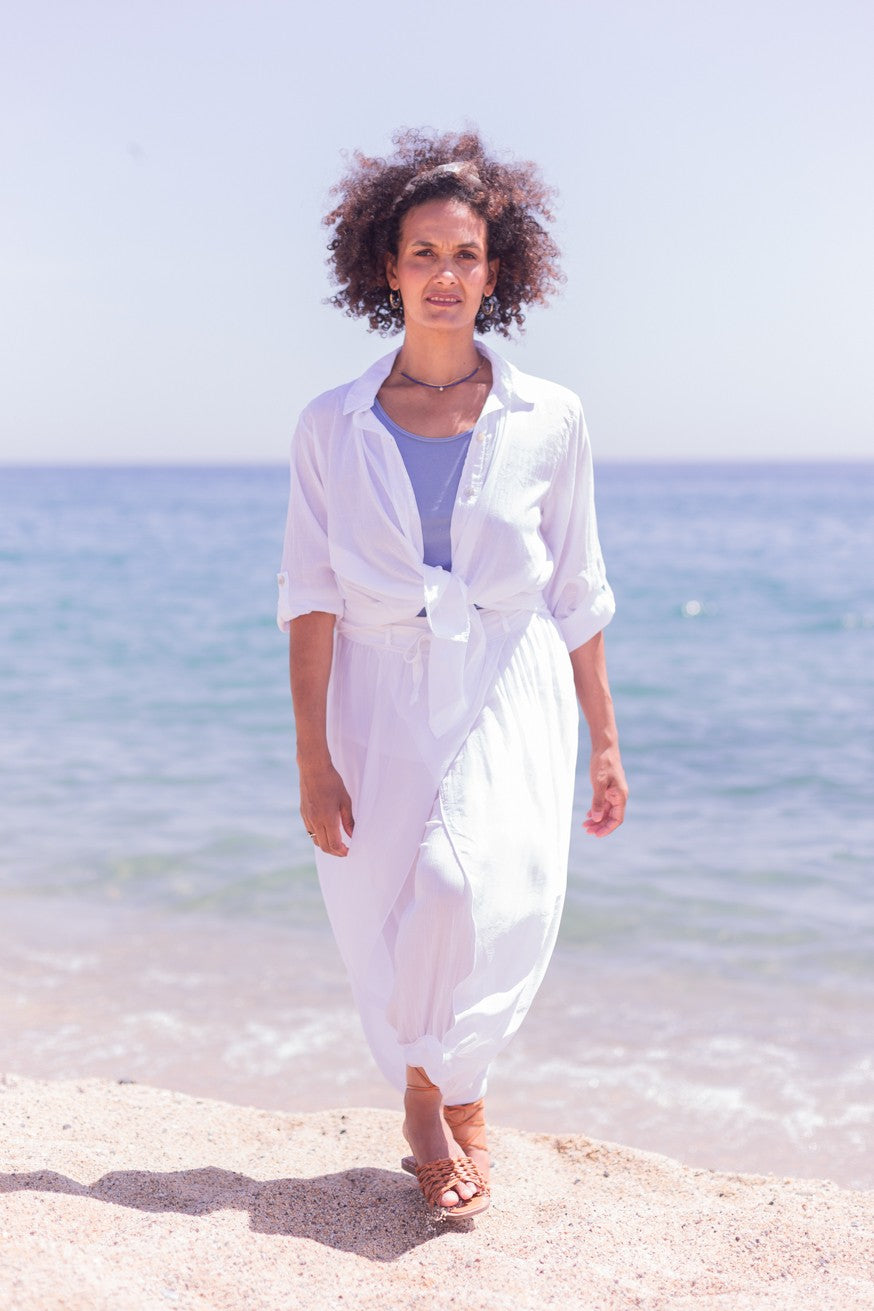 Pantalón baggy seda