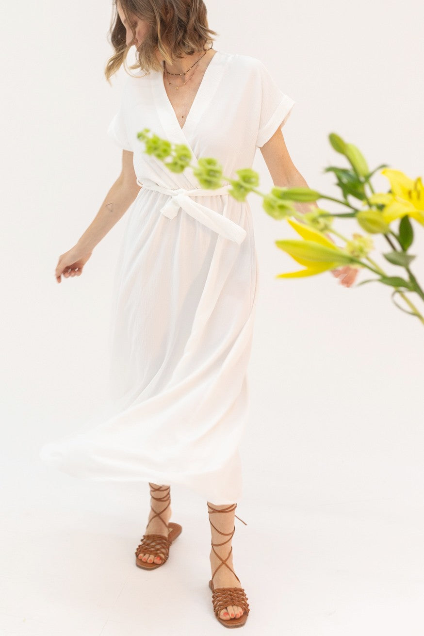 Vestido maxi lazo