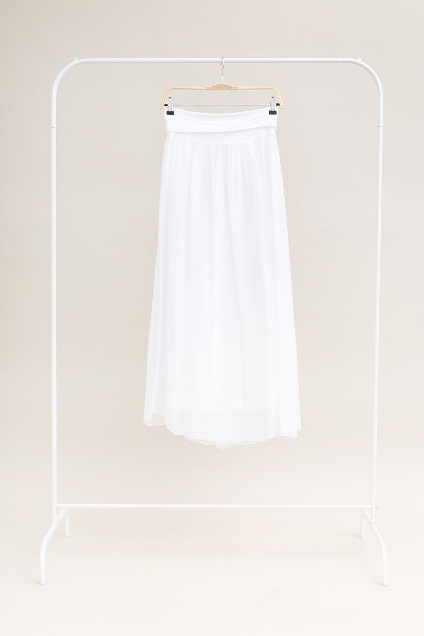 Falda maxi seda