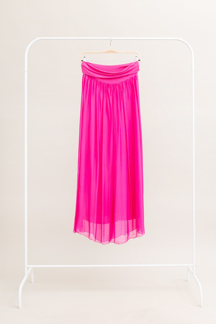 Falda maxi seda