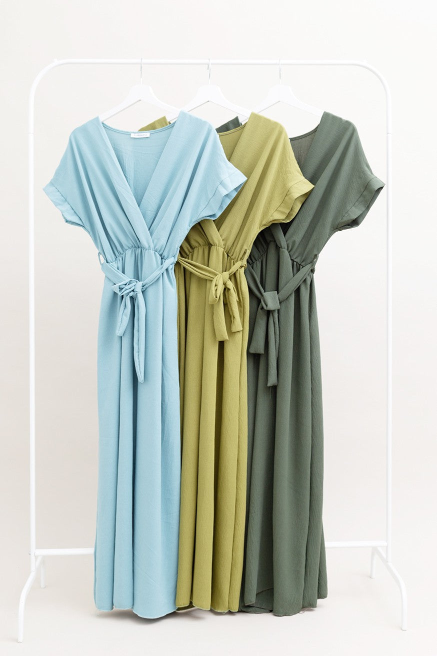 Vestido maxi lazo
